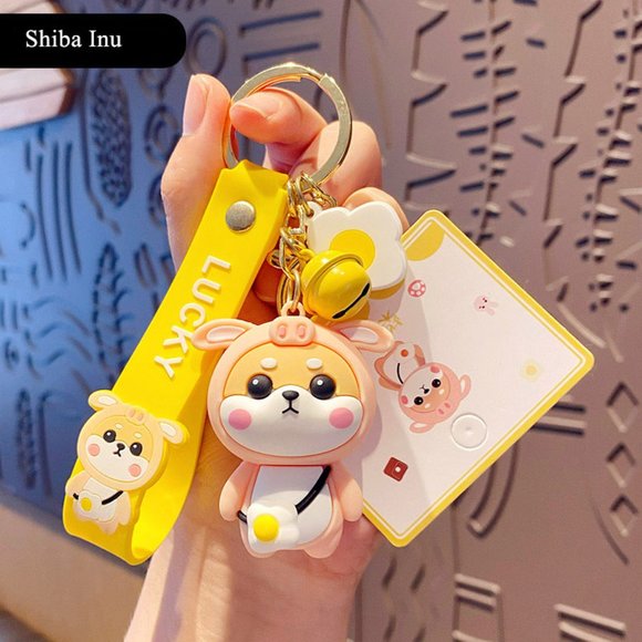 Shiba Inu Keychain Bag Car Pendant 7 Styles Available - Picture 7 of 8